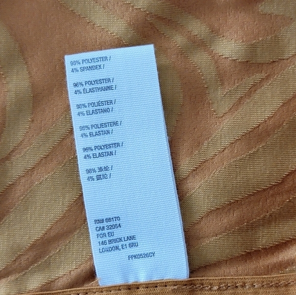 Free People Can't Stop Dreaming Flowy Pleated Tunic Blouse Gold Women's XS NWOT - Picture 11 of 12